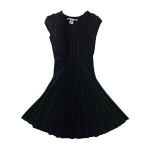 Max Studio Black Short Sleeve Knit Dress  #7103